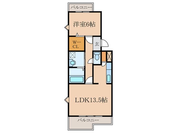 コ－ポレ－ト東伏見１０号棟の物件間取画像